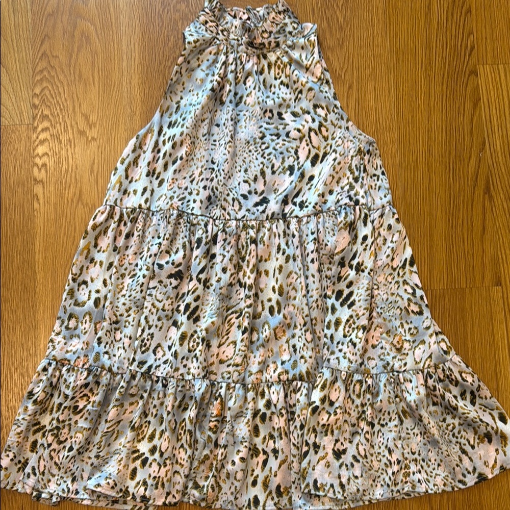 TCEC Leopard Print Dress - Pink and Black
